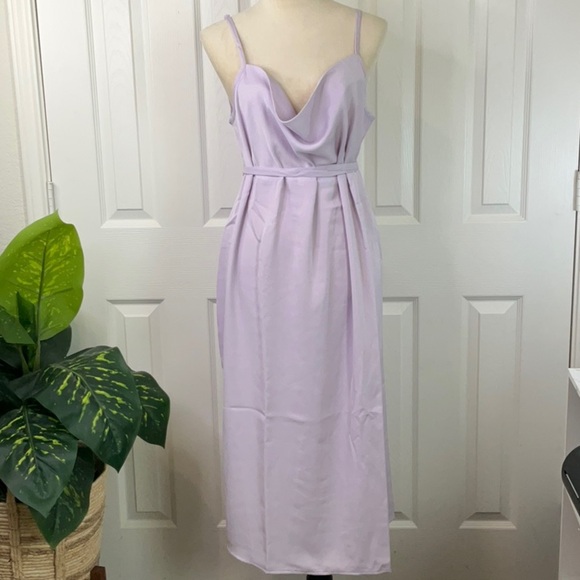 Isabel Maternity Ingrid+ Isabel Lavender Polyester Adjustable Strap Dress Size L - Picture 2 of 10